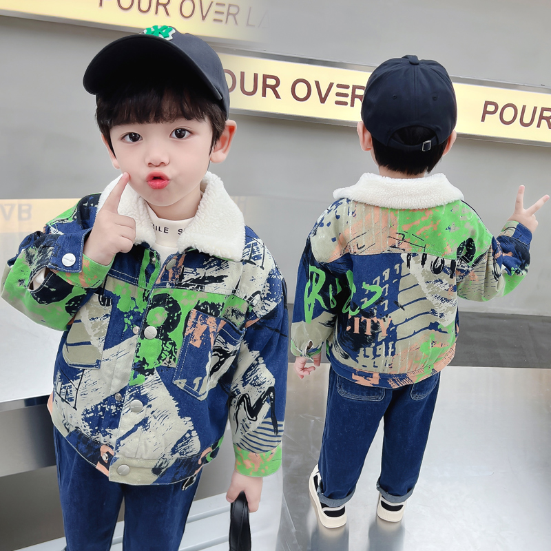Kids Baby Warm Denim Jacket Pa - مراجعة Winter Clothing Drawing وسعره