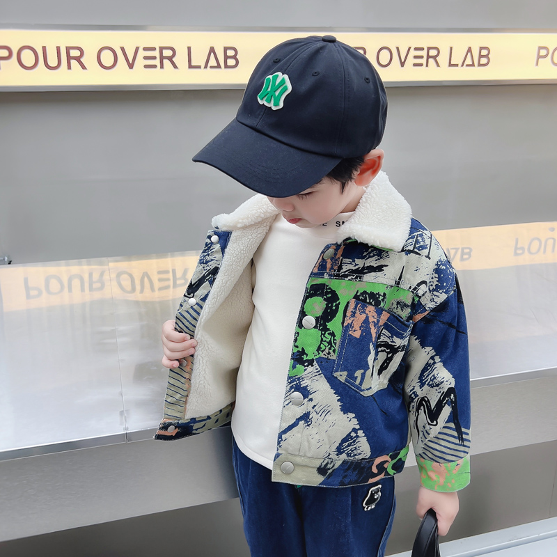 Kids Baby Warm Denim Jacket Pa - مراجعة Winter Clothing Drawing وسعره