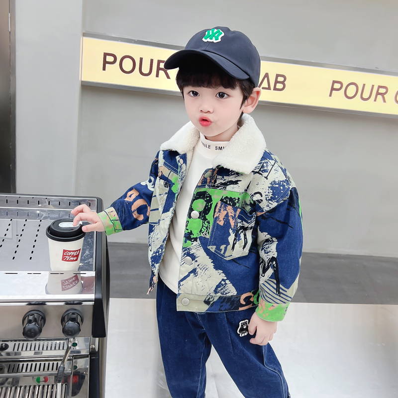 Kids Baby Warm Denim Jacket Pa - مراجعة Winter Clothing Drawing وسعره