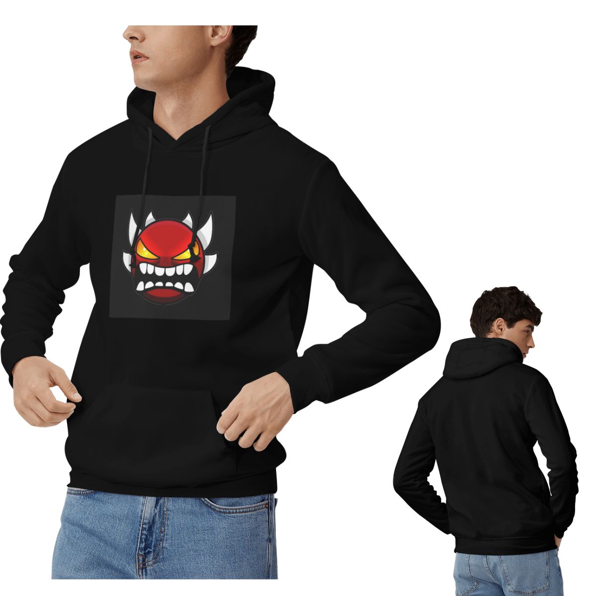 Video Game Geometry Dash Hoodi - مراجعة Winter Clothing Video وسعره