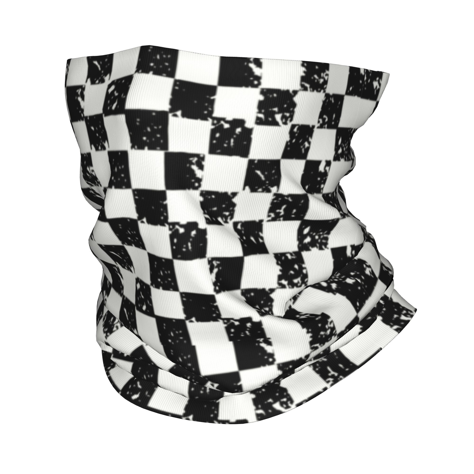 Custom Retro Checkered Flag Wi - مراجعة Neck Gaiter Fleece وسعره