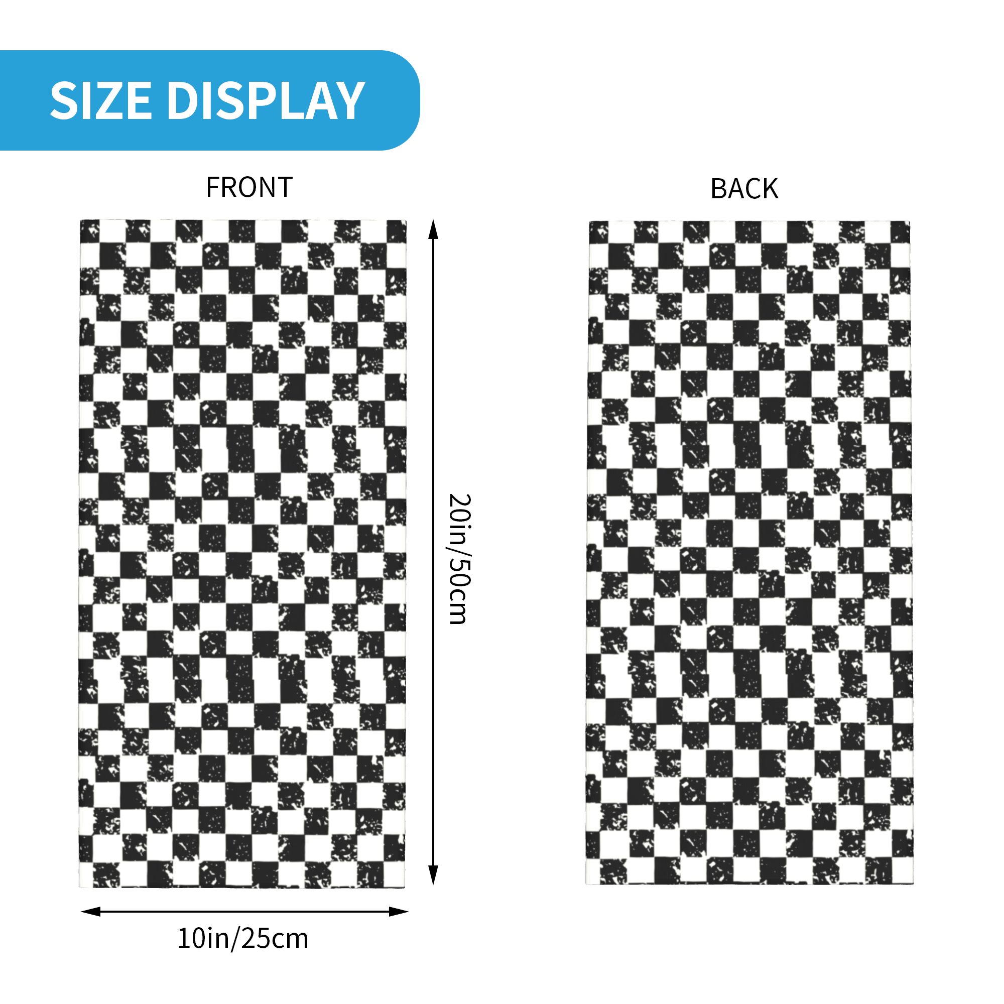 Custom Retro Checkered Flag Wi - مراجعة Neck Gaiter Fleece وسعره