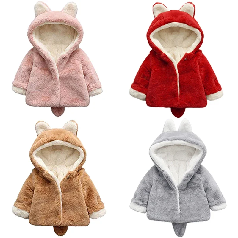 Cute Cat Ears Plush Baby Jacke - مراجعة Winter Clothing For Toddlers وسعره