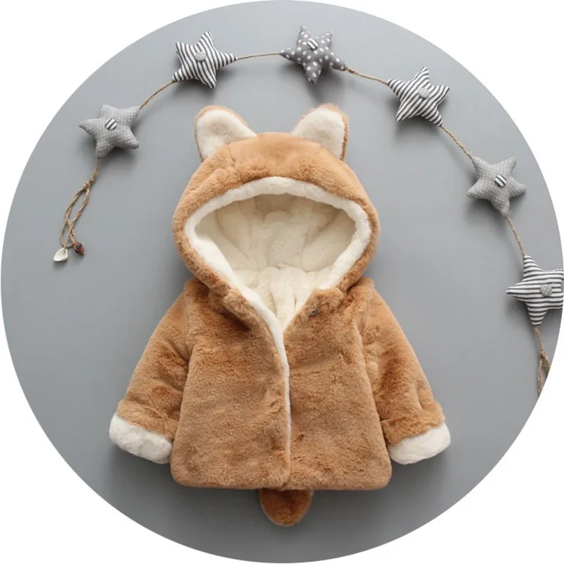Cute Cat Ears Plush Baby Jacke - مراجعة Winter Clothing For Toddlers وسعره