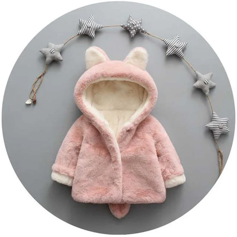 Cute Cat Ears Plush Baby Jacke - مراجعة Winter Clothing For Toddlers وسعره