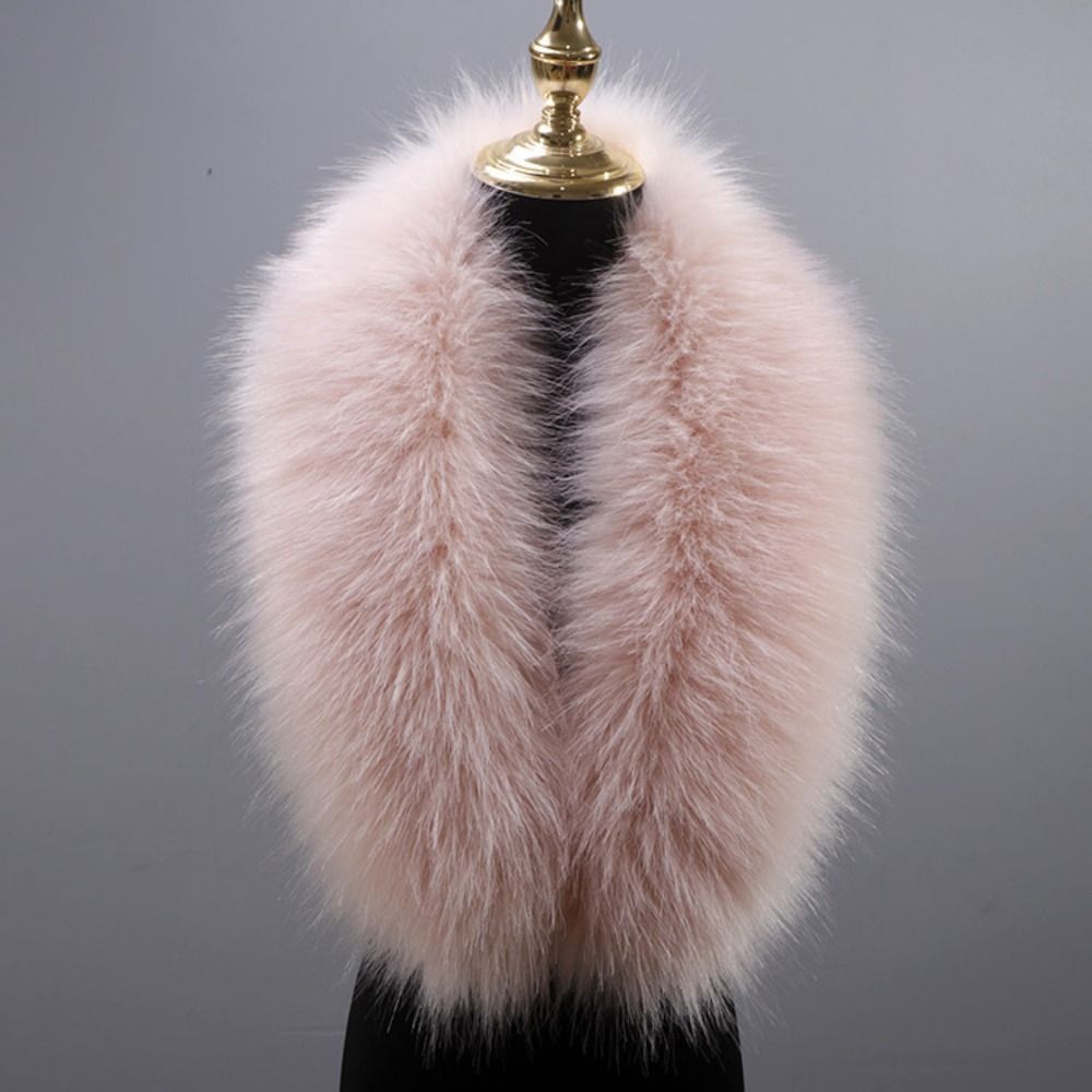 New 80cm Large Faux Fur Collar - مراجعة Winter Clothing Hoodie وسعره