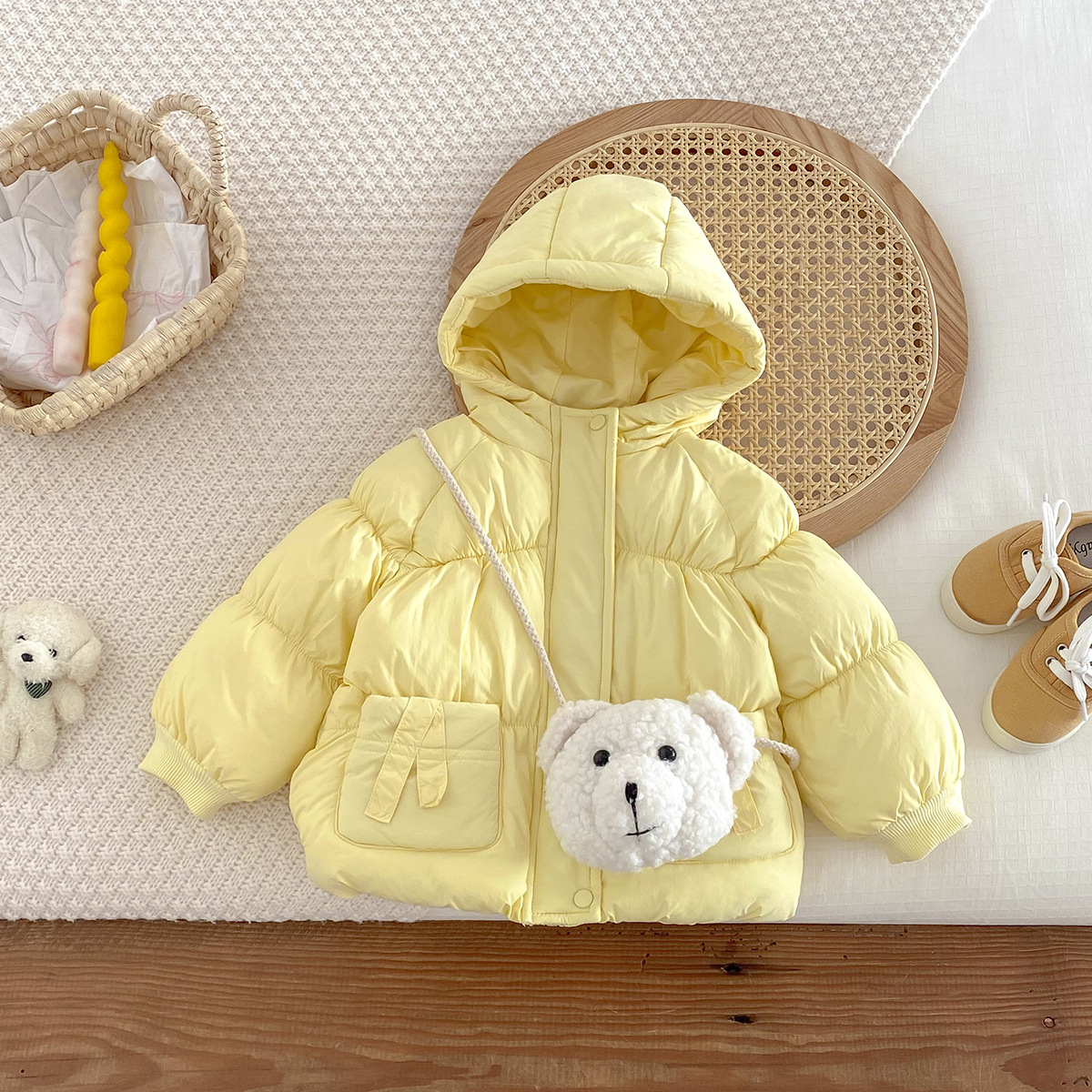 Baby Cotton Clothing Yellow Ca - مراجعة Yellow Winter Clothing وسعره