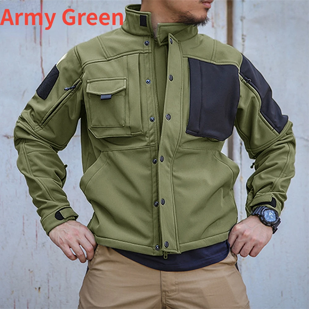 Men's Tactical Sets Winter Sha - مراجعة Windproof Jacket Softshell وسعره