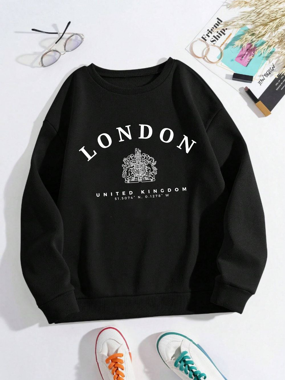 London Uk Royal Badge Print Wo - مراجعة Winter Clothing London وسعره