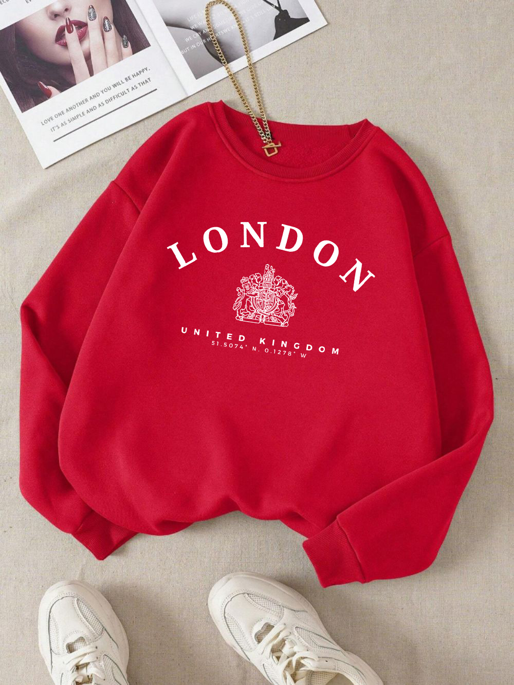 London Uk Royal Badge Print Wo - مراجعة Winter Clothing London وسعره