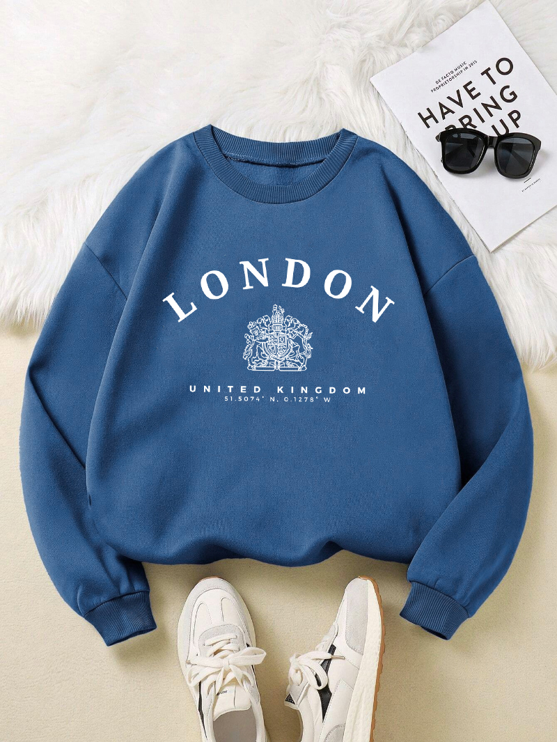 London Uk Royal Badge Print Wo - مراجعة Winter Clothing London وسعره