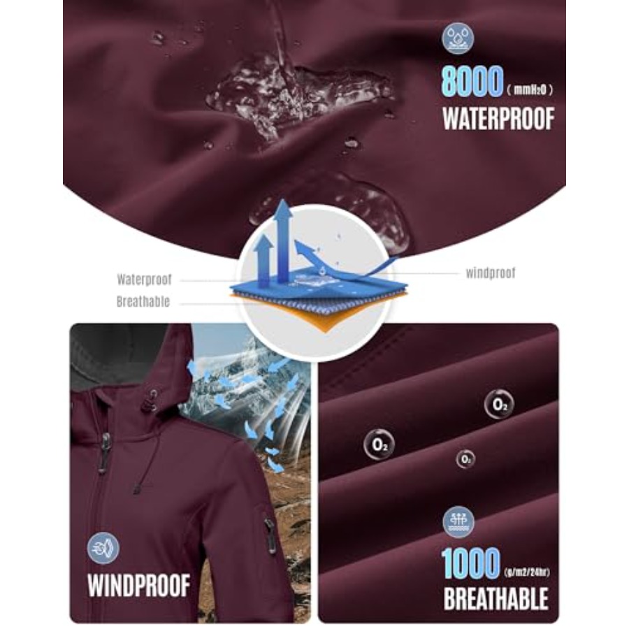 33, 000Feet Women's Softshell  - مراجعة Windproof Jacket Softshell وسعره