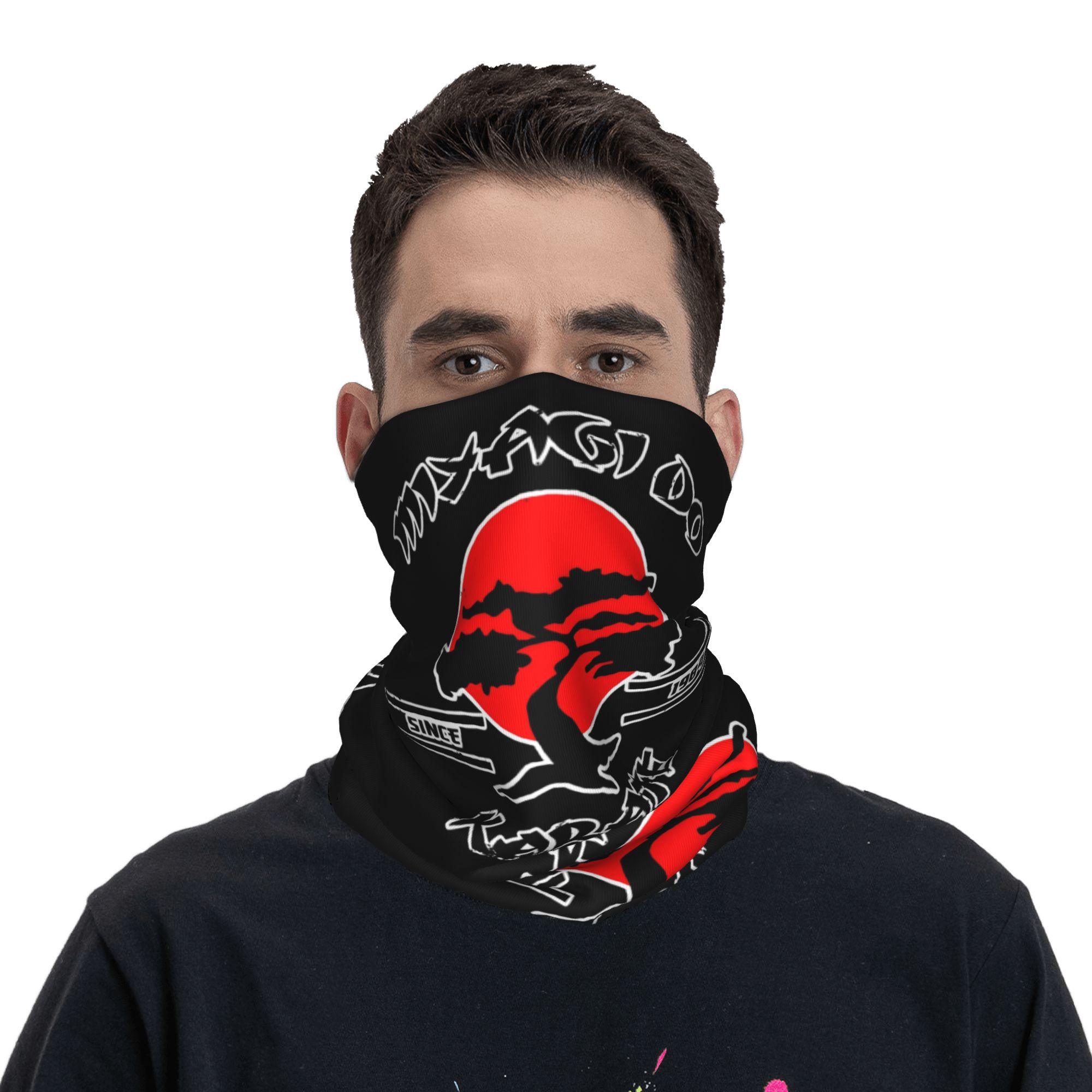 Custom K-Karates Retro Japanes - مراجعة Neck Gaiter Fleece وسعره