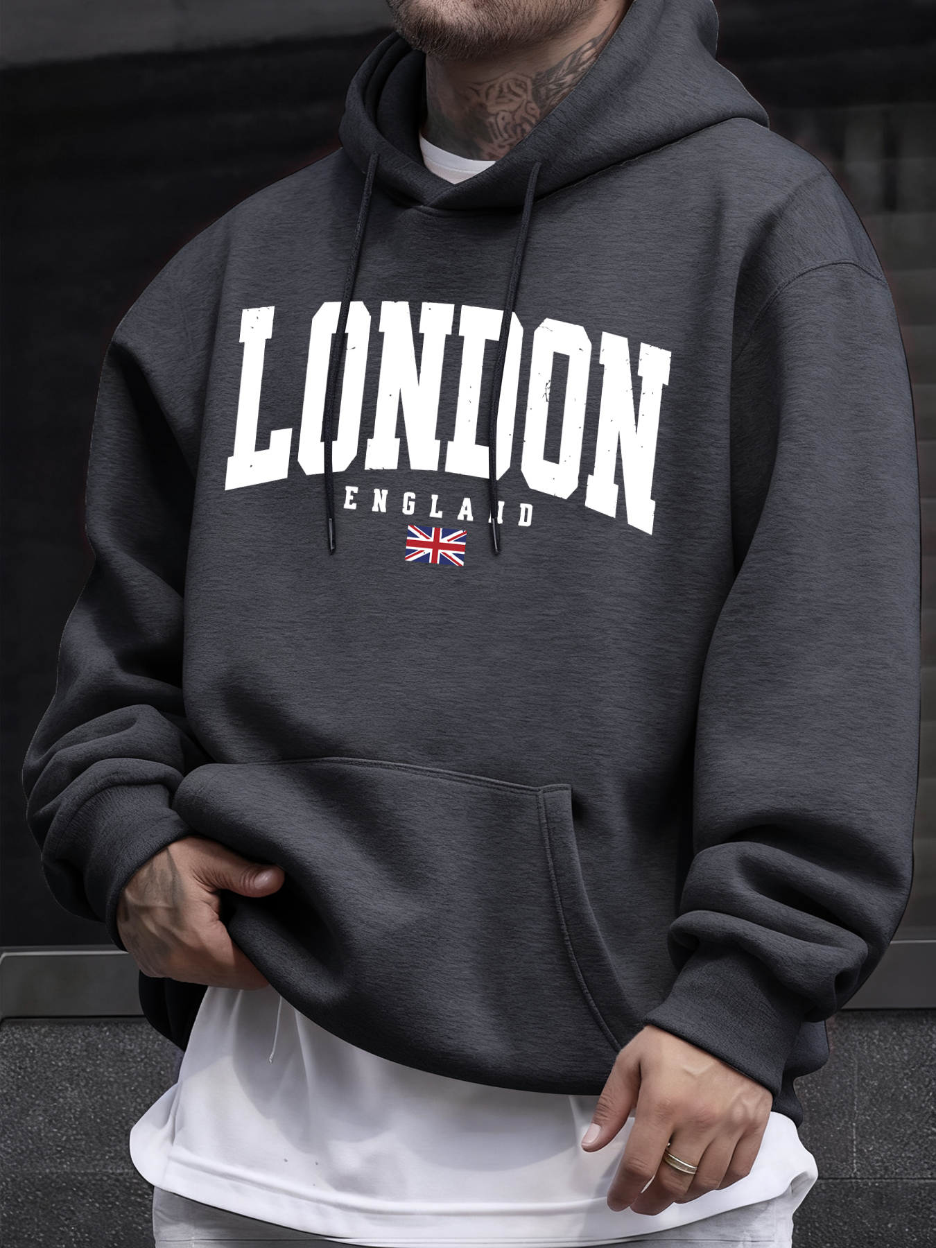 London England Flag Print Swea - مراجعة Winter Clothing London وسعره