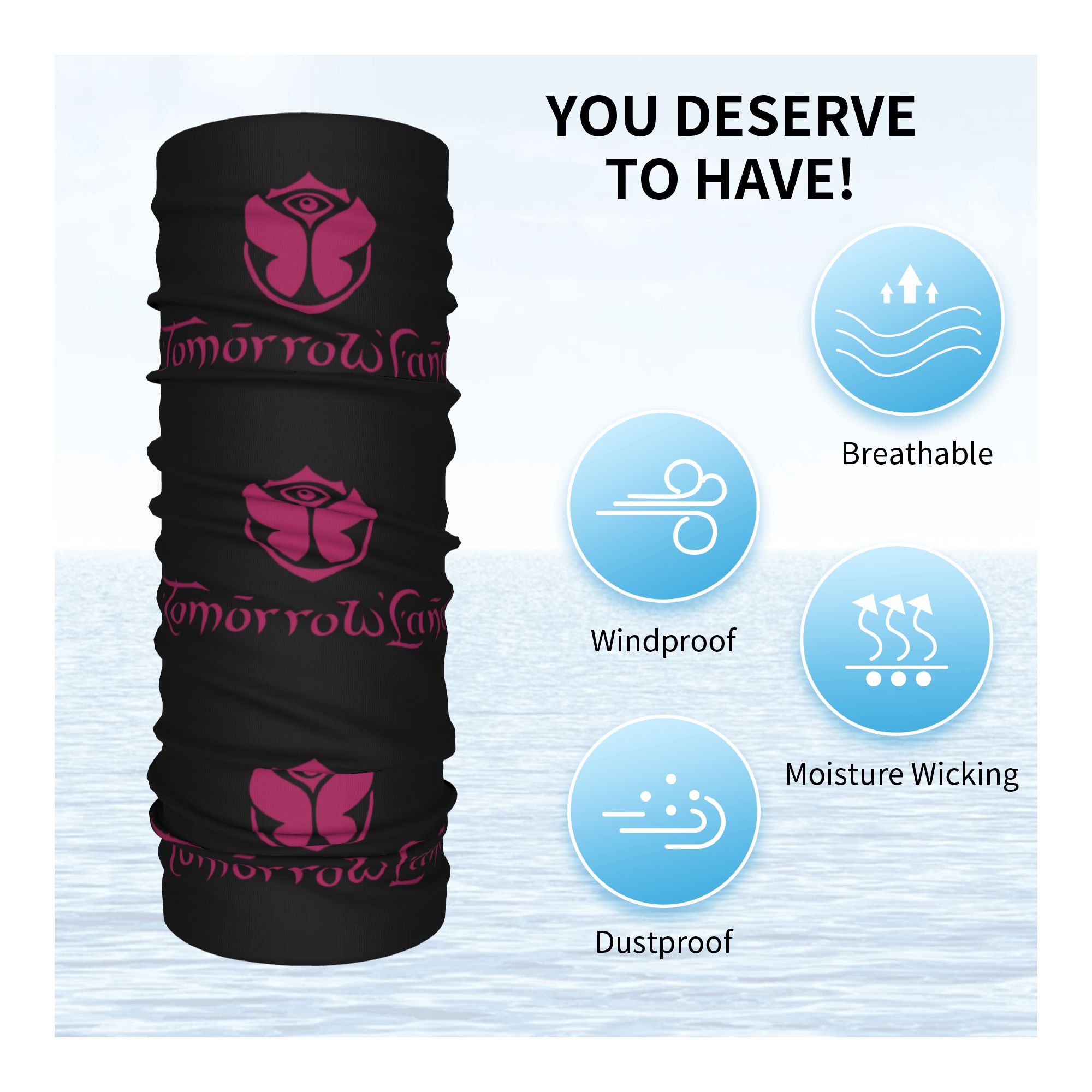 Custom Tomorrowland Neck Gaite - مراجعة Neck Gaiter Fleece وسعره