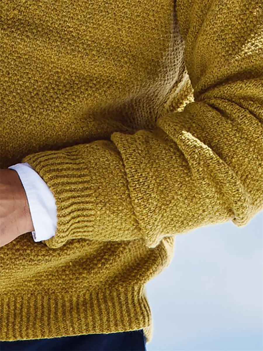 Autumn Winter Men Sweaters Kni - مراجعة Yellow Winter Clothing وسعره