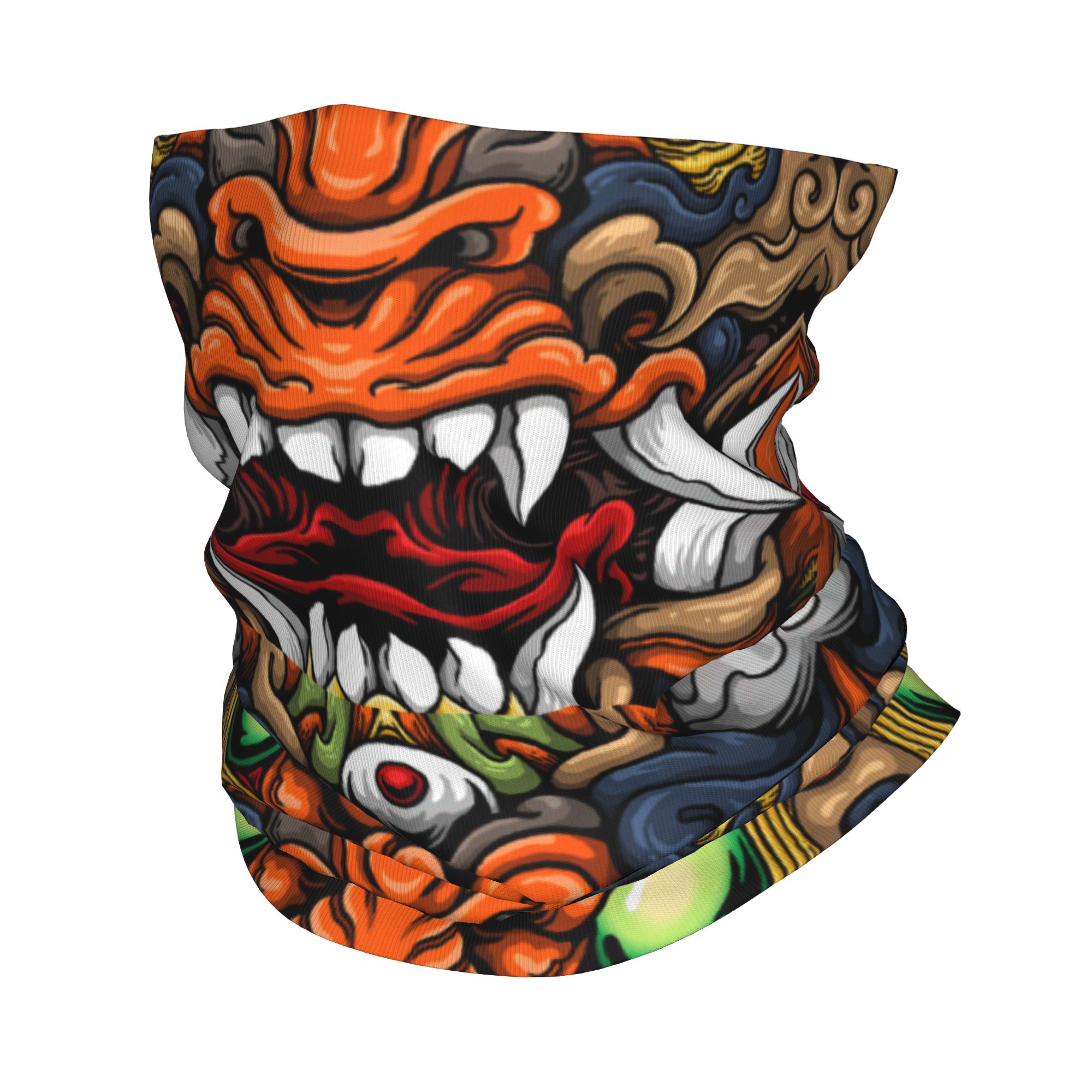 Custom Samurai Demon Oni Winte - مراجعة Neck Gaiter Fleece وسعره