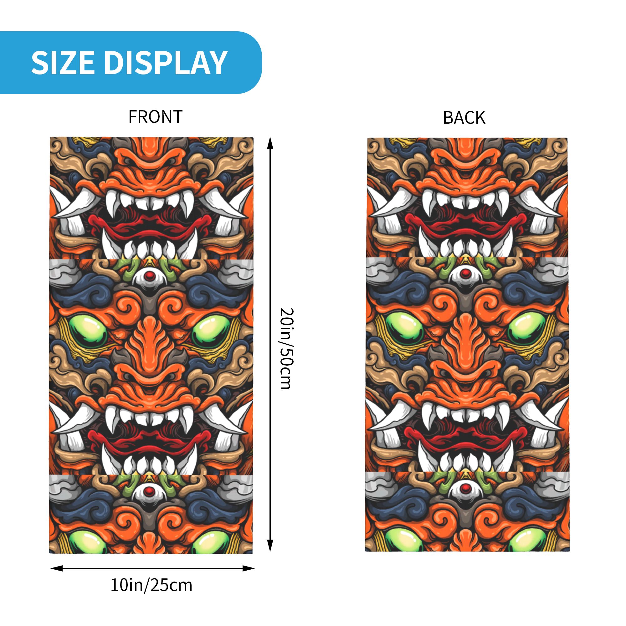 Custom Samurai Demon Oni Winte - مراجعة Neck Gaiter Fleece وسعره