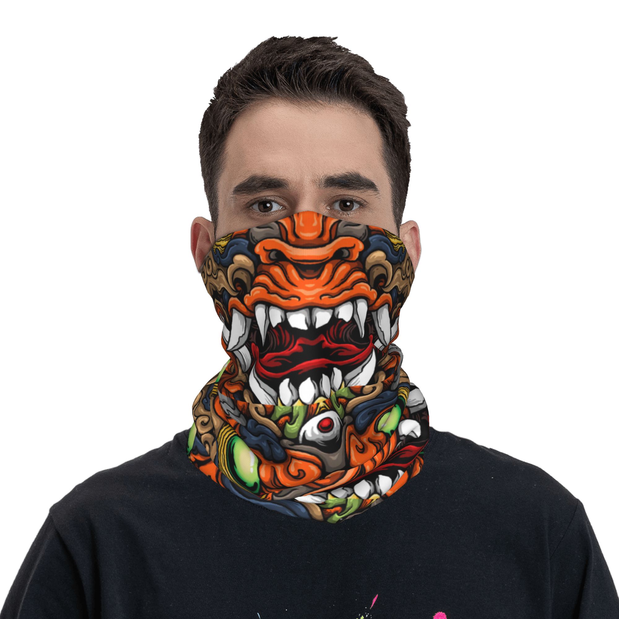 Custom Samurai Demon Oni Winte - مراجعة Neck Gaiter Fleece وسعره