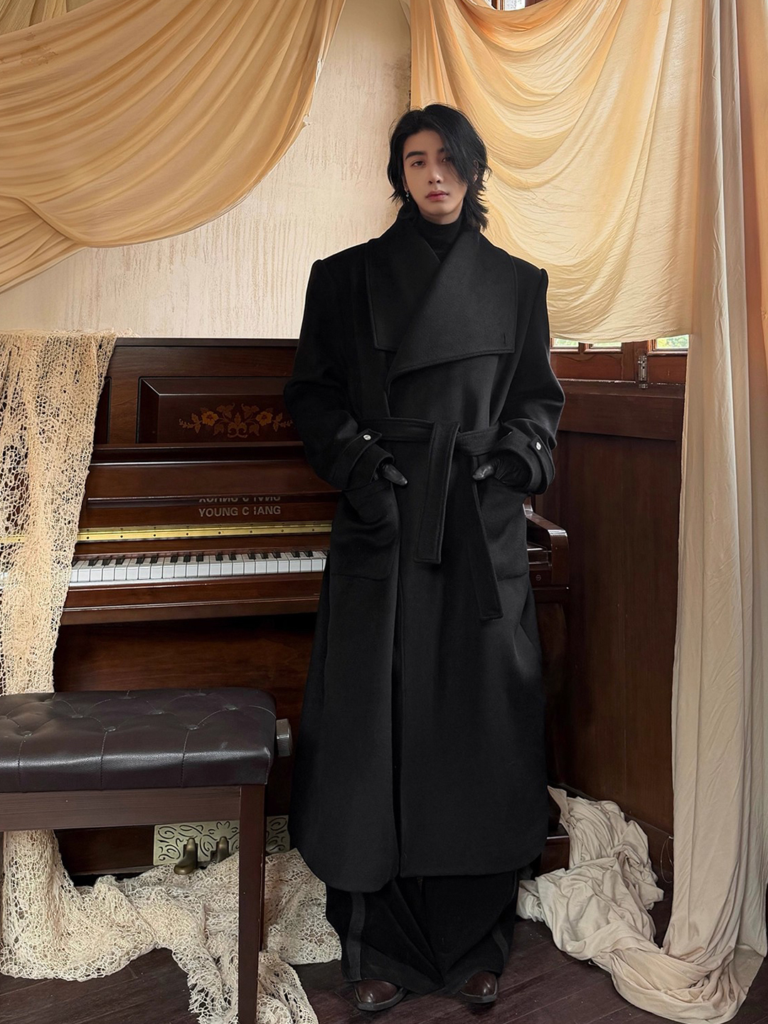 London Sle Long Woolen Coat Me - مراجعة Winter Clothing London وسعره